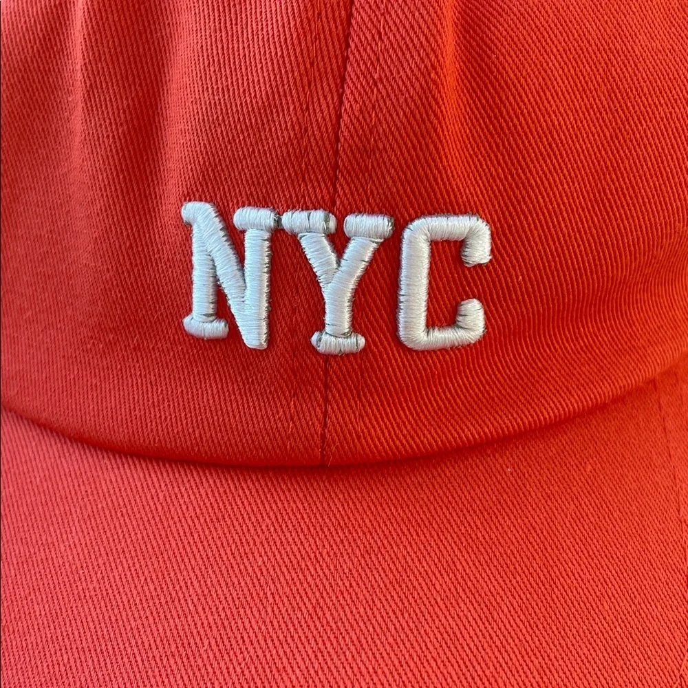 NYC 1987 Embroidered Cotton Adjustable‎ Orange Baseball Hat Ball Cap NEW